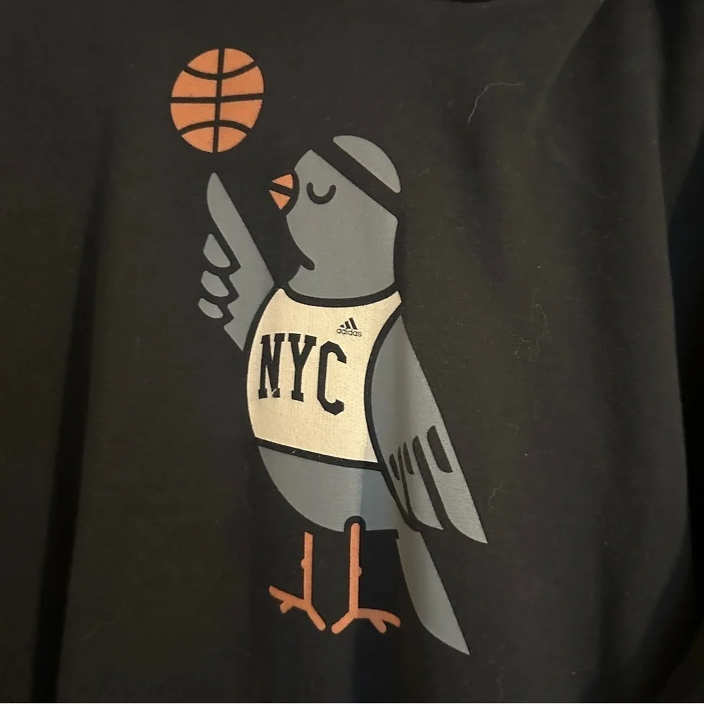 Adidas basketball pigeon THE BRAND WITH THE THREE STRIPES N.Y.C. Men hoodie XXL
